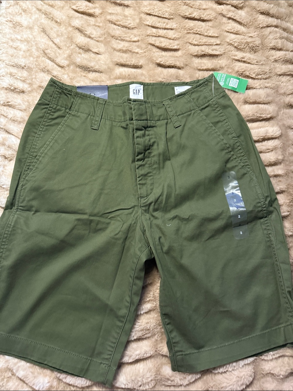 GAP Olive Green Flat Front Men's Shorts